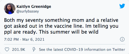 vaccine line tweet